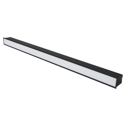 80W juodas įmontuojamas, linijinis LED šviestuvas ESNA100_HIGH POWER_Avarinis